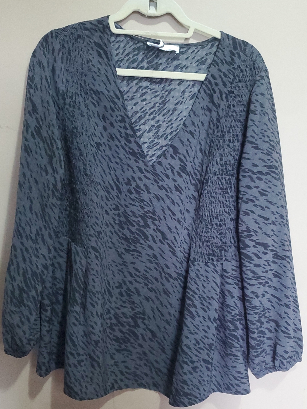 Addition Elle Black Animal-Print V-Neck Tunic Size 2x